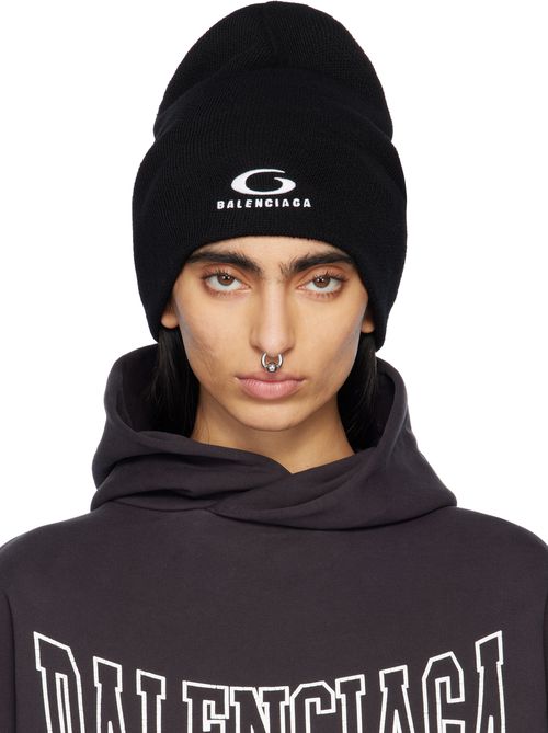 Balenciaga ブラック Loop Sports Icon ビーニー
