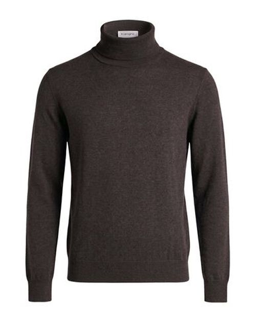 Man Turtleneck Dark brown Size 46 Wool