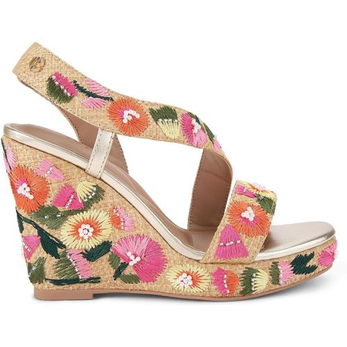 Carvela Womens Gala Wedge 110 Embroidery Heels - Multicolour Fabric