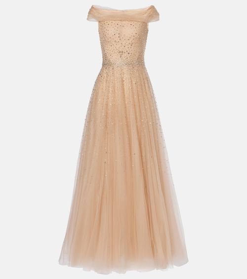 Shayla embellished tulle gown