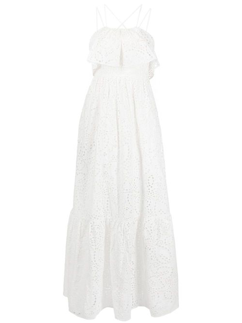 Broderie anglaise maxi dress - White