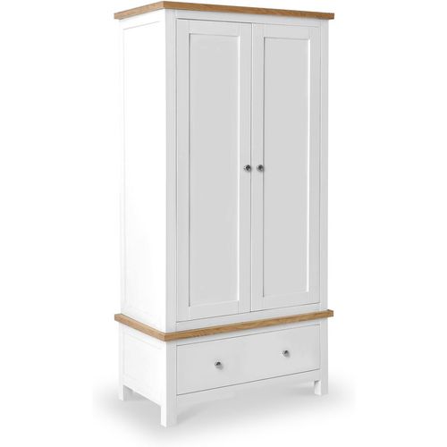 Farro Double Wardrobe with Drawers | Grey, White & Cream | Roseland