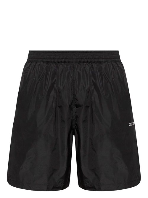 Logo-print swim shorts - Black