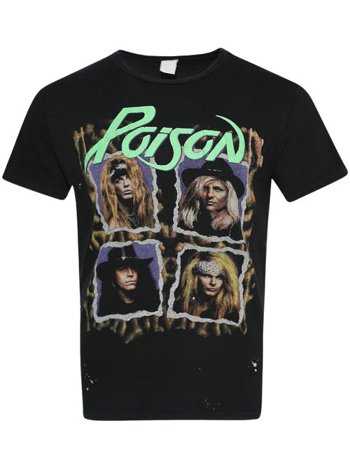 Poison-print T-shirt - Black