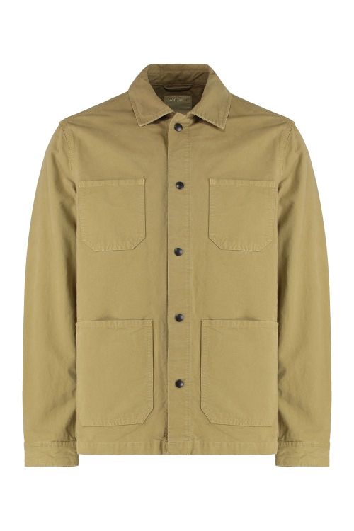 Men's Cotton Overshirt with Four Front Pockets
