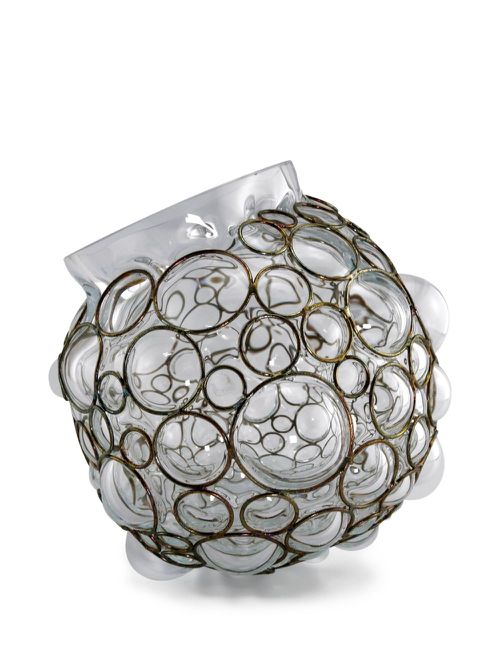 Champagne Ball vase (18cm) - White