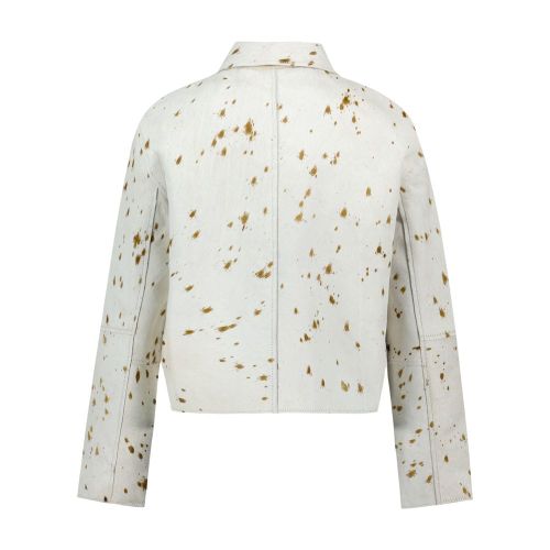 Speckled Cowhide Jacket — Beige