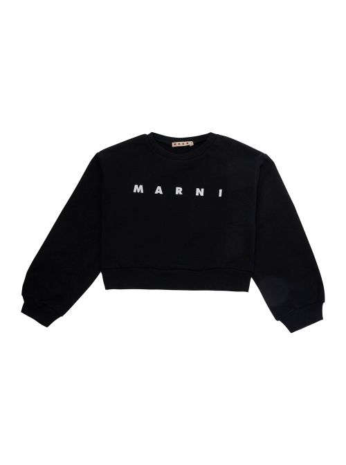 Logo-Embroidered Cotton Sweatshirt — Black