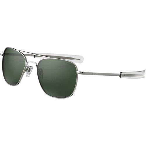 Randolph Engineering Man AF096 Gunmetal Outlet sunglasses Metal Rifle barrel Green Squared Norma