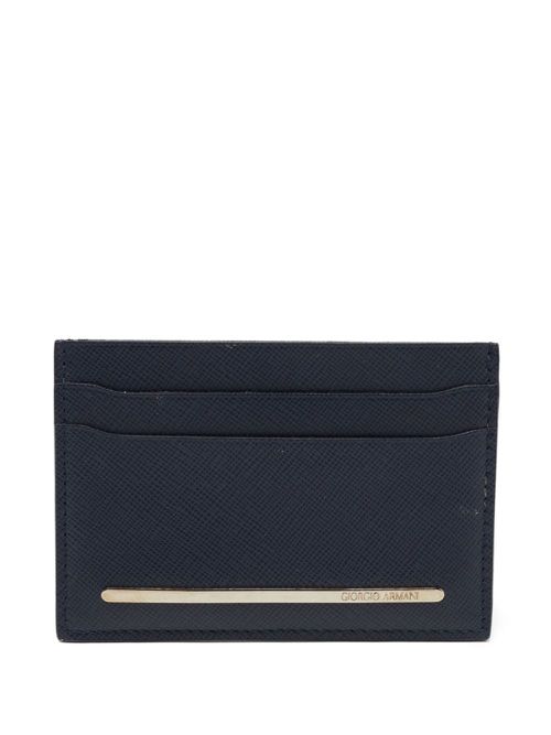 Logo-plaque card holder - Blue