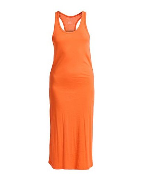 Woman Midi dress Orange Size 1 Cotton