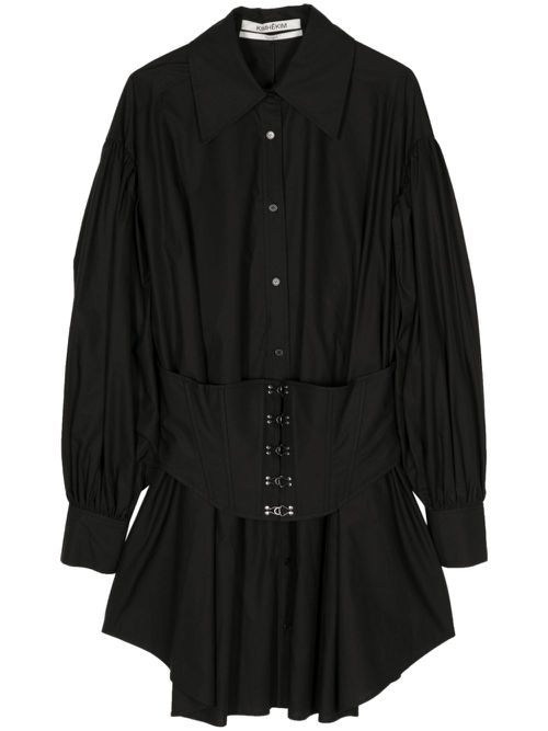 Corset shirt dress - Black