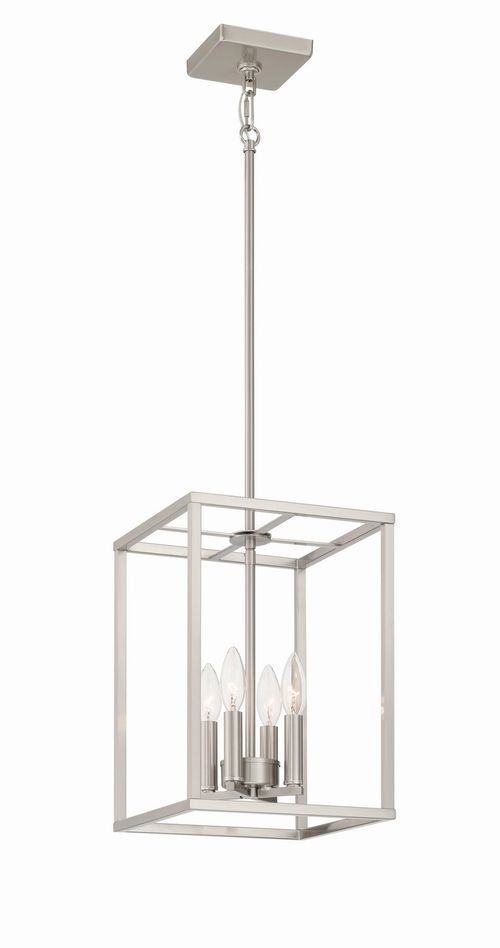 Brushed Polished Nickel Foyer Pendant from the Signature Foyer Collection
