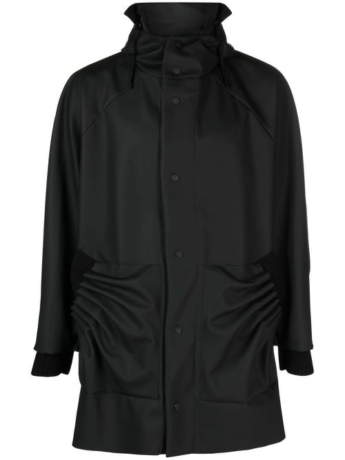 Tube Pleat raincoat - Black
