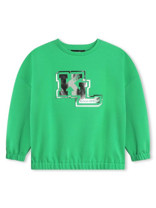 Logo-print cotton sweatshirt - Green