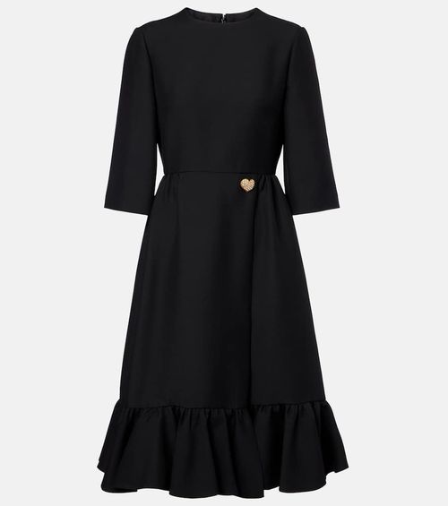Crepe Couture ruffled midi dress