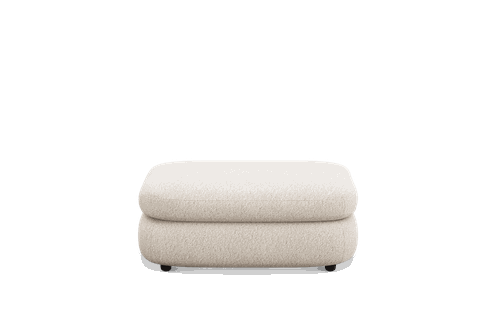 Fable Side Ottoman Customized, Cream, Spill Resistant, Ultra Deep Seats for Ottomans
