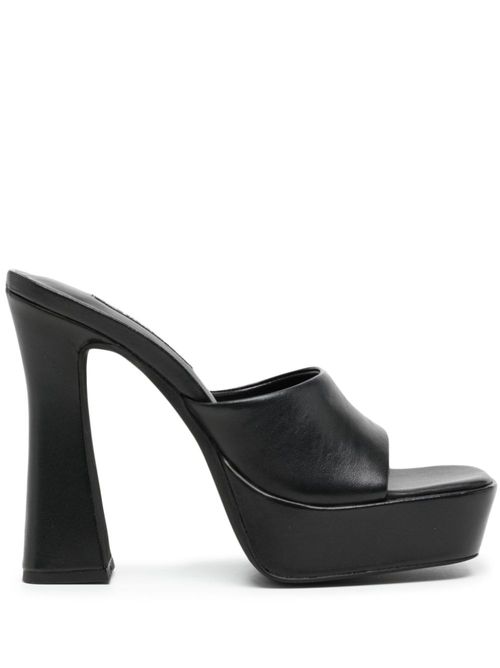 Tillee leather platform mules - Black