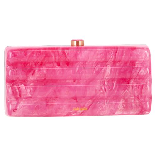 Enid Clutch in Pink Acrylic
