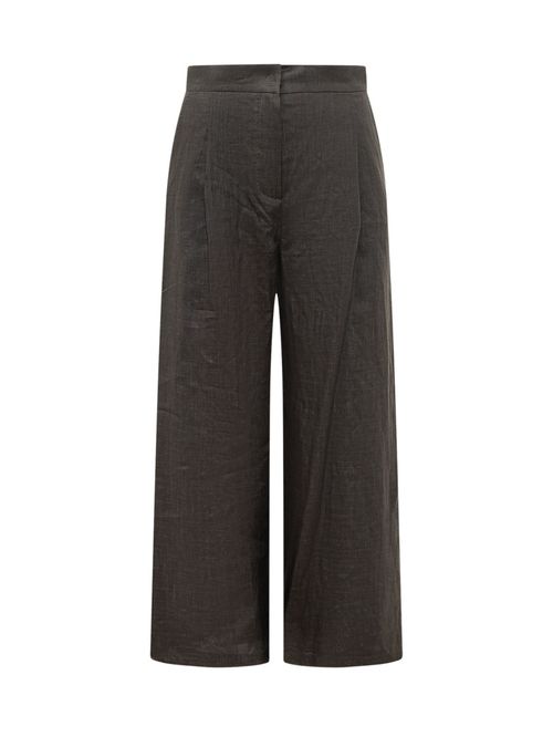 Black Relaxed Flat Front Pants