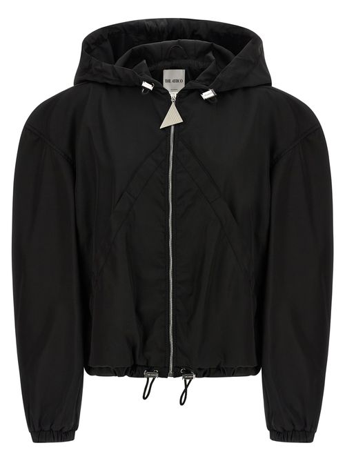Maxi Hood Bomber Jacket Puffer Jackets Black
