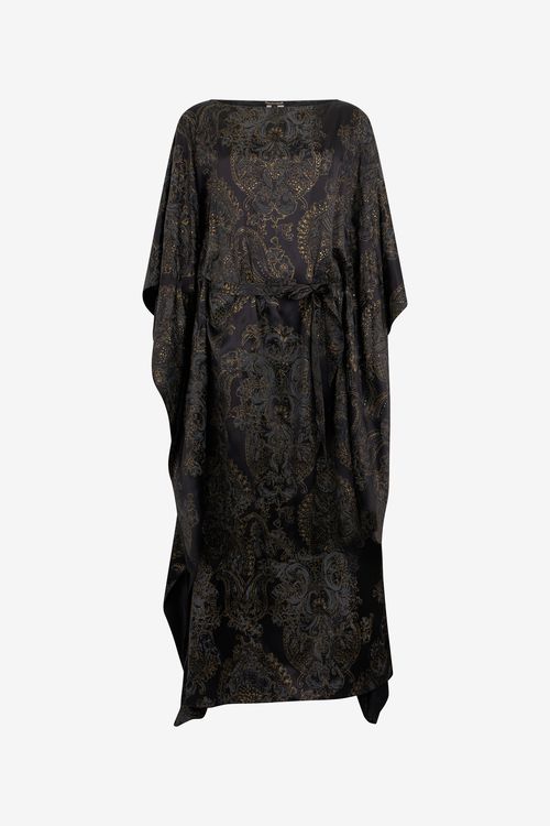 Ornamental Black Print Dress