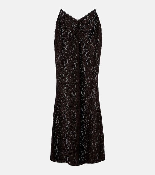 Daisy floral lace maxi skirt