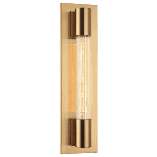 Aged Gold Brass One Light Wall Sconce from the Riely Collection