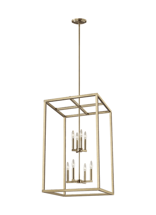 Moffet Street 8-Light Foyer Light in Satin Bra