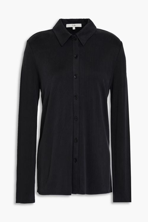 Cupro-blend jersey shirt