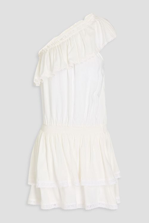 Melissa Odabash - Debbie one-shoulder ruffled voile mini dress - White - XS