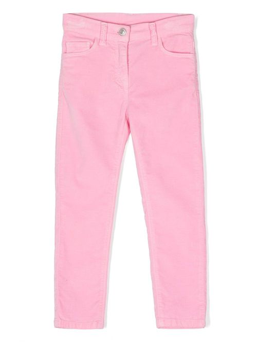 Star-patch straight-leg trousers - Pink