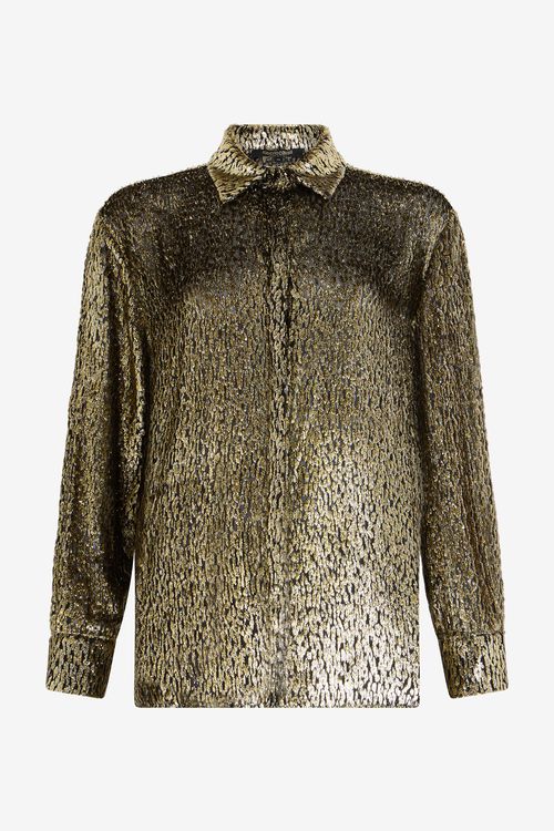 Leopard Lamé Shirt