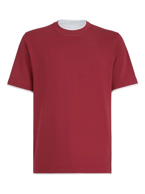 T-Shirt With Faux-Layering