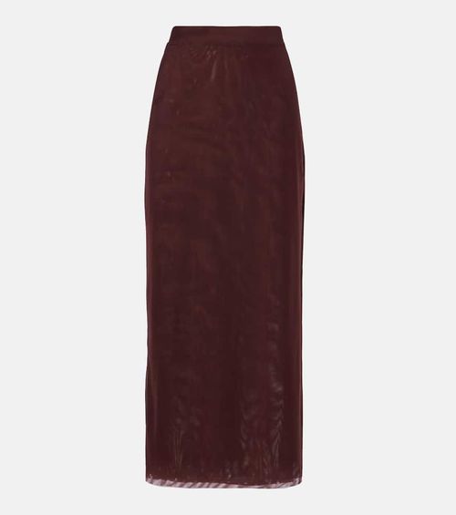 High-rise jersey midi skirt