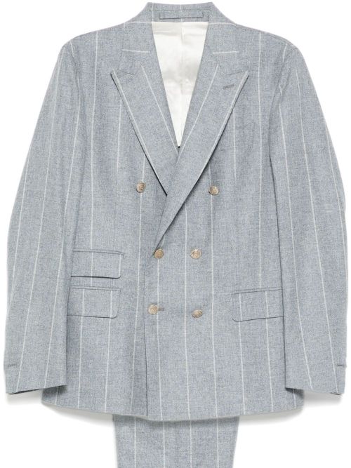 Striped two-piece suit - Grey