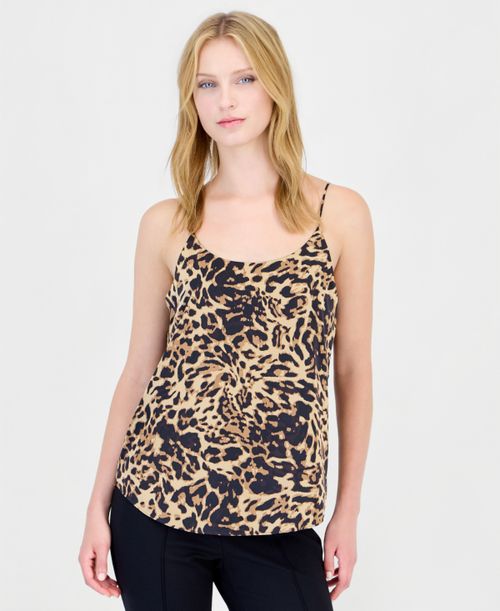 Women's Animal-Print Camisole, Macy's Exclusive - Dark Camel