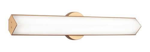 Aged Gold Brass LED Vanity from the Jade Collection