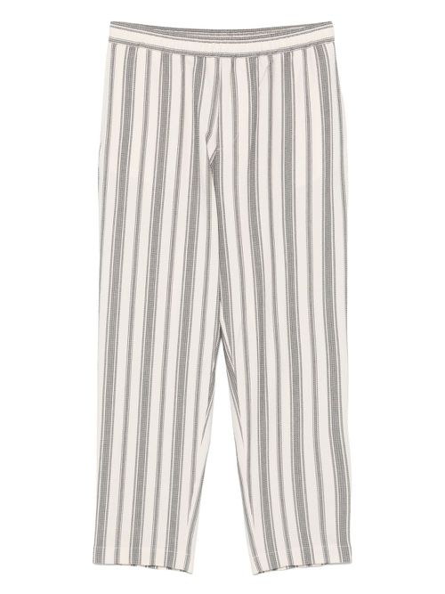 Striped cotton pants - Neutrals