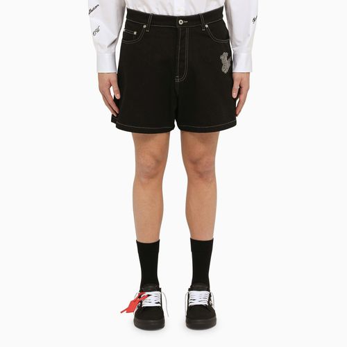 Black Cotton Short With Logo