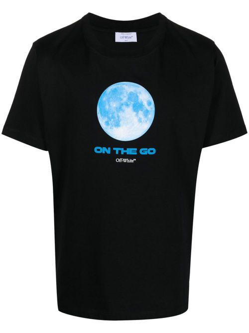 On The Go Moon cotton T-shirt - Black