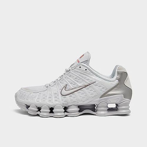 Men's Shox TL Casual Shoes in White/Metallic Silver/Max Orange