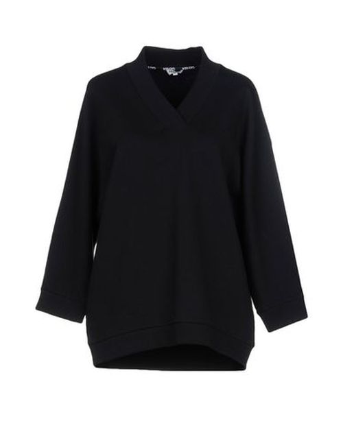 Woman Sweatshirt Black Size XS Cotton