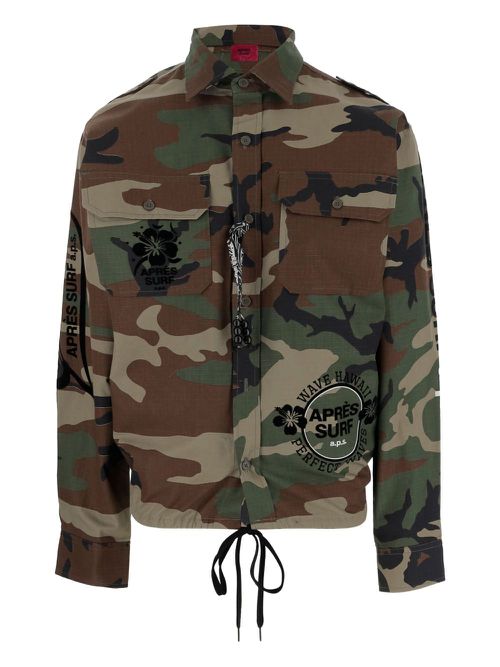 Après Surf cotton military jacket - Brown