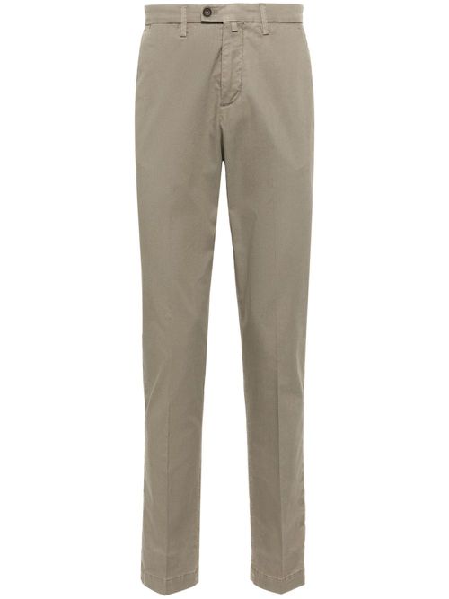 Tapered-leg stretch-cotton chinos - Green