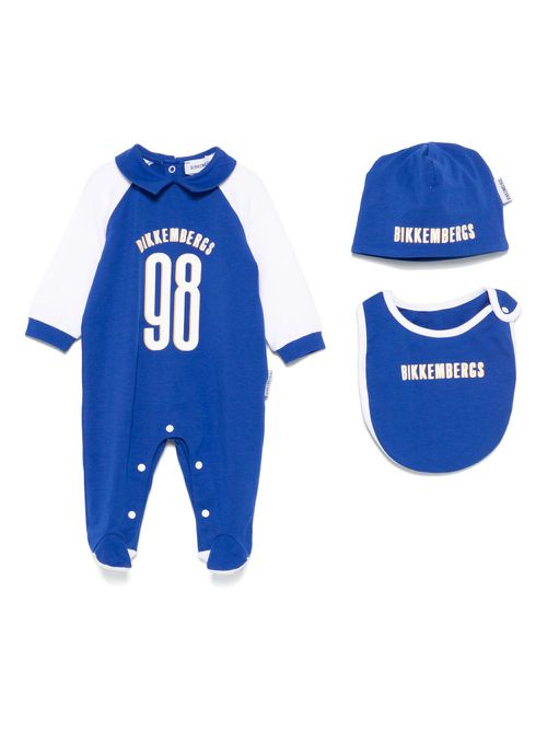 Logo-print babygrow set - Blue