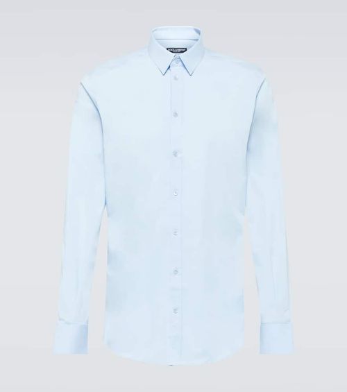 Cotton-blend poplin Oxford shirt