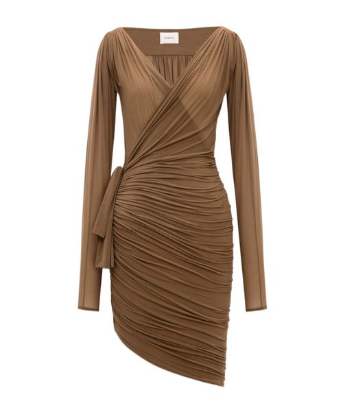 Saint Laurent | wrap dress in stretch jersey | Realry