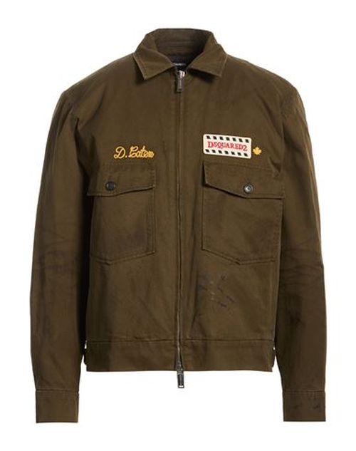 Man Jacket Military green Size 36 Cotton