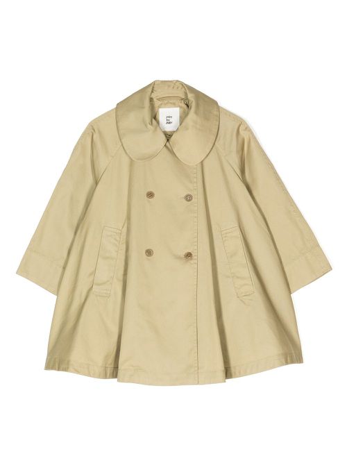 Rounded-collar trench coat - Brown